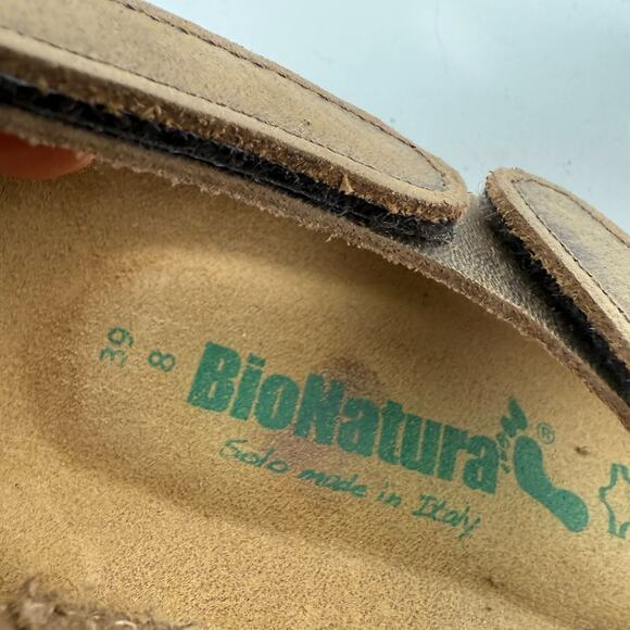 BioNatura Solo Mary Jane Cork Sandal Women's 8 Brown Distressed Leather Slip-On - Picture 10 of 10